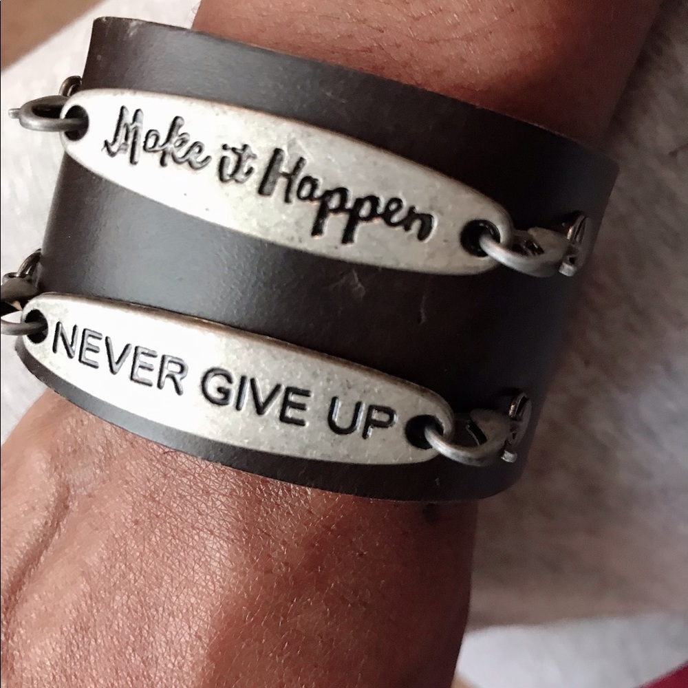 Thick Leather Cuff Bracelet